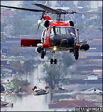 هليکوپتر امدادی در نيواورلئان