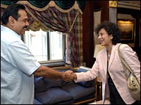 AI leader Irene Khan with President Rajapaksa
