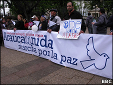 Manifestación mapuche