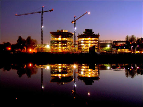Buildings by the River Tyne. Photo: Ernest Storey