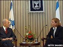 Shimon Peres e Tzipi Livni