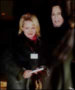 Jo with Professor Snape (Alan Rickman)