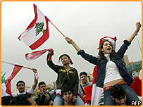 بیروت میں رفیق حریری کے قتل کے بعد شام کے خلاف مظاہرے