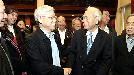 Ông Trọng tại buổi tiếp xúc cử tri Hà Nội