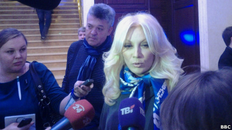 Таісія Повалій у штабі Партії регіонів