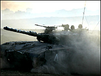 ग़ज़ा में इसराइली टैंक