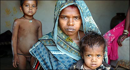 घसिया बस्ती के आदिवासी