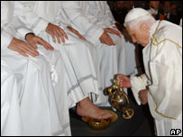 Bento 16 na basílica de São João Laterano 