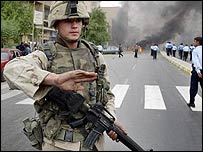 Yeşil Hatta bir Amerikan askeri