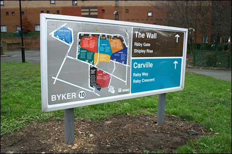 Byker Wall sign