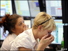 Người giao dịch trên thị trường chứng khoán Frankfurt, Đức