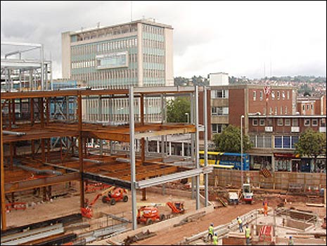 Princesshay Development in Exeter, August 2006