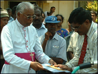 Bishop Rayappu Joseph (left -file photo)