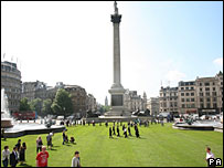 Trafalgar Square, em Londres
