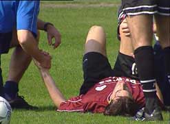 Footballers are often injured