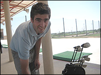 Andrew Webster at golf club