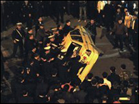 Taksicilerin protesto eylemi