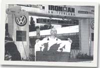 Geran Hughes ar ddiwedd y râs