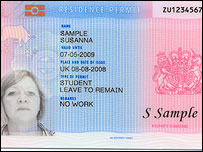 Carteira de identidade. Foto: Ministério do Interior britânico