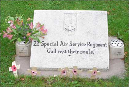 Memorial  in St Martins, Hereford, the SAS church