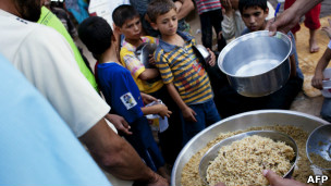 یک میلیون نفر از مردم سوریه به دلیل جنگ داخلی ۲۲ ماهه، گرسنه و بیپناه هستند