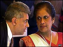 Ranil Wickramasinghe e Chandrika Kumaratunga