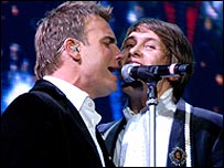 Gary Barlow and Mark Owen (pic: Shirlaine Forrest)