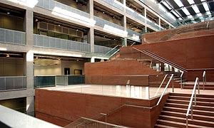 The atrium at BBC Scotland's Pacific Quay headquaters