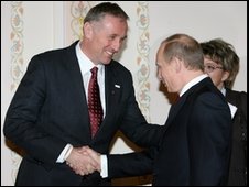 М.Тополанек на переговорах з В.Путіним у Москві 