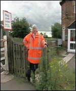 Michael Weston by level crossing