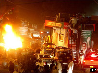 انفجار در نزدیکی کامیون حامل بوتو