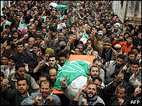 Funeral de líder político do Hamas na Faixa de Gaza