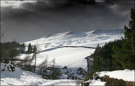 The snow on the North Yorkshire moors