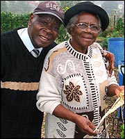 Mr Fuller and fellow volunteer