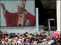 पोप को श्रद्धांजलि