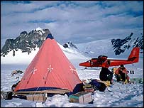 Pesquisadores britânicos na Antártica