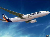 एयरबस का एक विमान