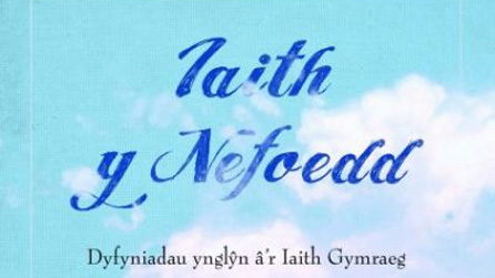 Rhan o glawr y llyfr