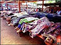 Corpos de vítimas do Sendero Luminoso