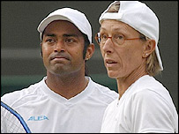 नवरातिलोवा और लिएंडर पेस