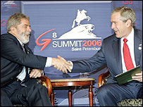 Luiz Inácio Lula da Silva e George W. Bush