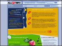 allofMP3.com internet sitesi