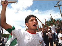 Manifestante em Santa Cruz