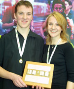 Tom a Joanne o  Goleg Castell Nedd  - cyntaf - Deuawd Piano 