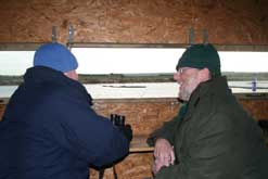 Ciaran Nelson and lionel Kelleway on the look out for ducks