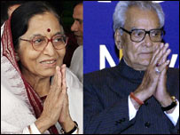 प्रतिभा पाटिल और शेखावत 