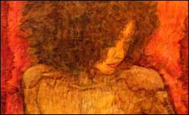 One of Dominica Vaughan's paintings in the Beyond Skin series 