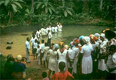 A Latter-day Saint baptism in Nigeria