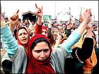 کشمیر میں احتجاجی مظاہرہ