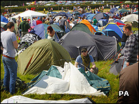 The festival campsite (PA)